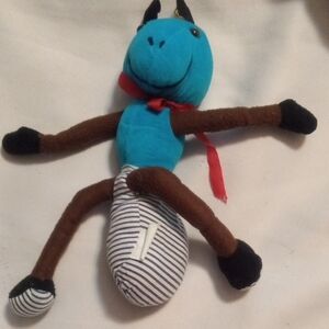 Blue and Brown Plush Ant Toy